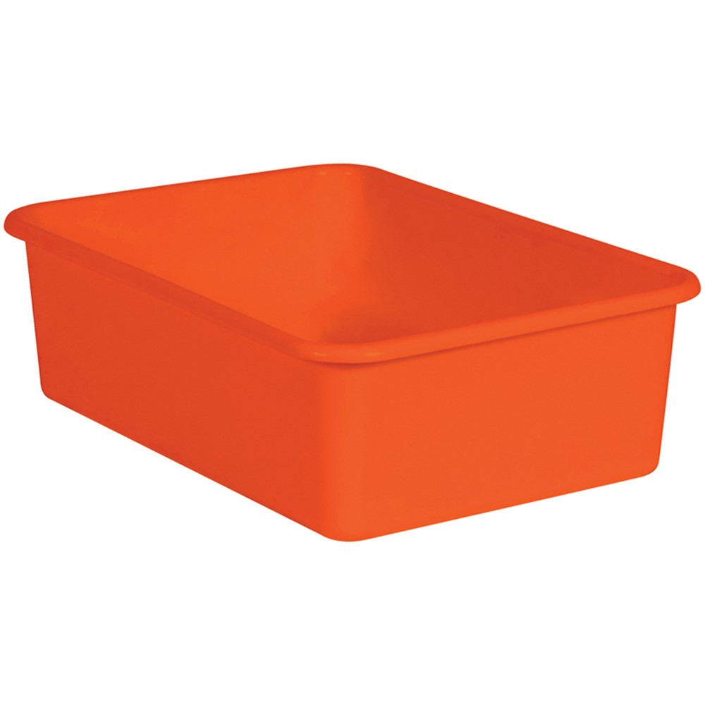Orange Large Plastic Storage Bin - TCR20412 | Teacher Created Resources | Storage Containers