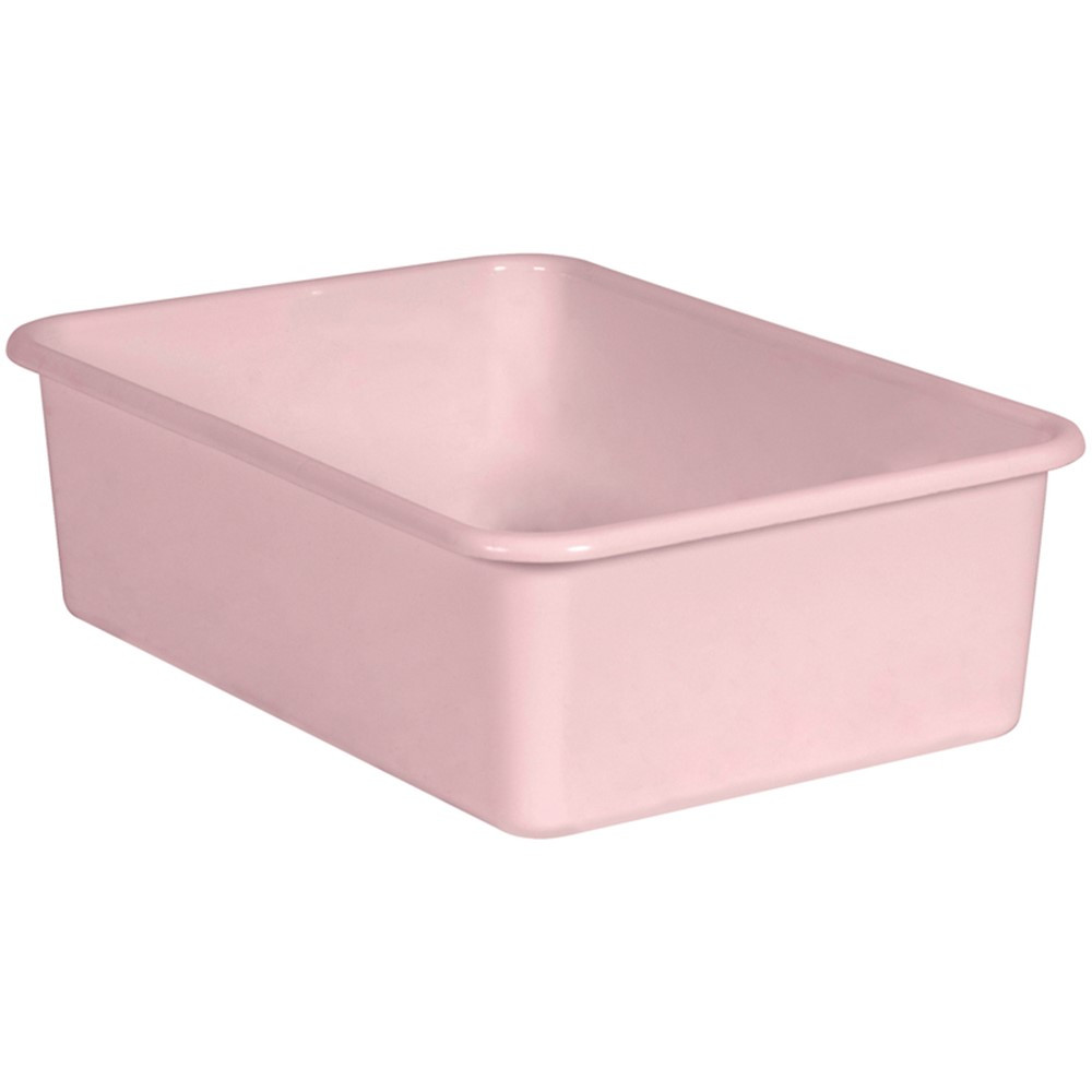 Blush Large Plastic Storage Bin - TCR20416 | Teacher Created Resources | Storage Containers