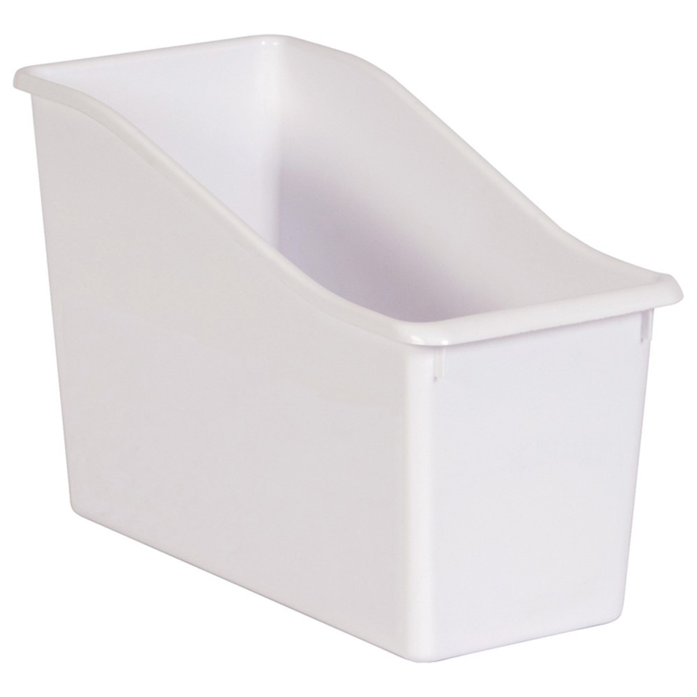 White Plastic Book Bin - TCR20425 | Teacher Created Resources | Storage Containers