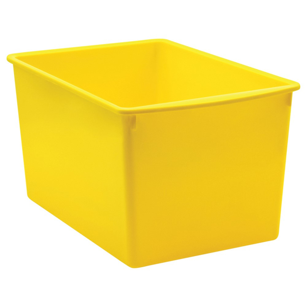 Yellow Plastic Multi-Purpose Bin - TCR20431 | Teacher Created Resources | Storage Containers