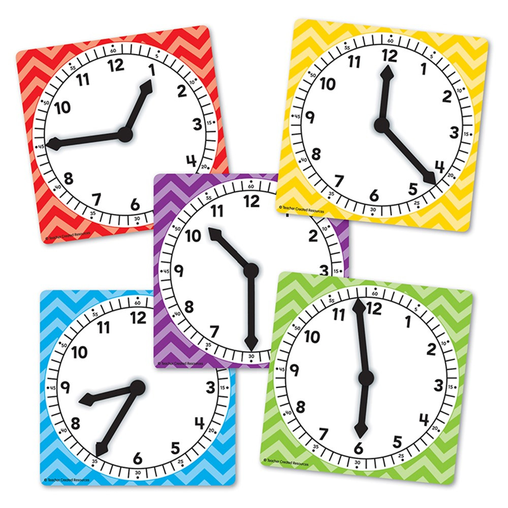 TCR20640 - Clocks Spinners Pack Of 5 in Time