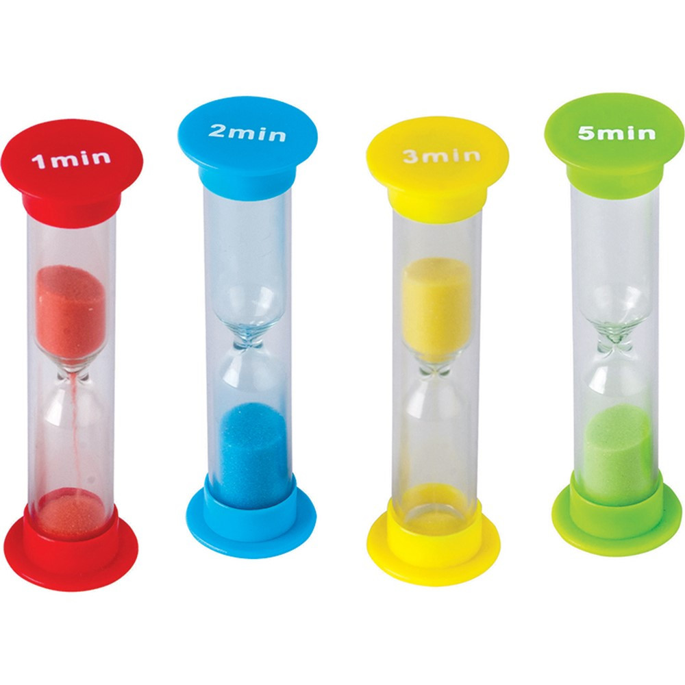 TCR20663 - Small Sand Timers Combo Pack 1 Each Of 1 2 3 & 5 Minute Timers in Sand Timers