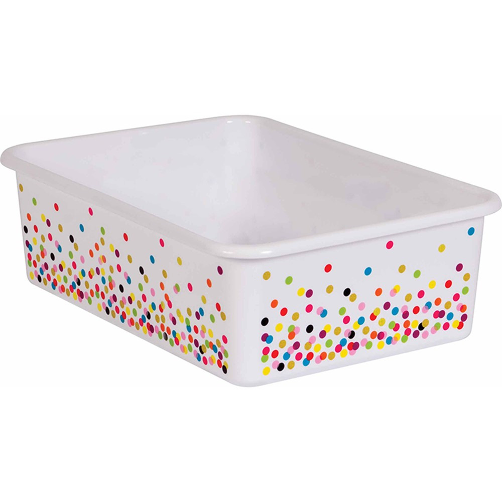 Confetti Large Plastic Storage Bin - TCR20895 | Teacher Created Resources | Storage Containers
