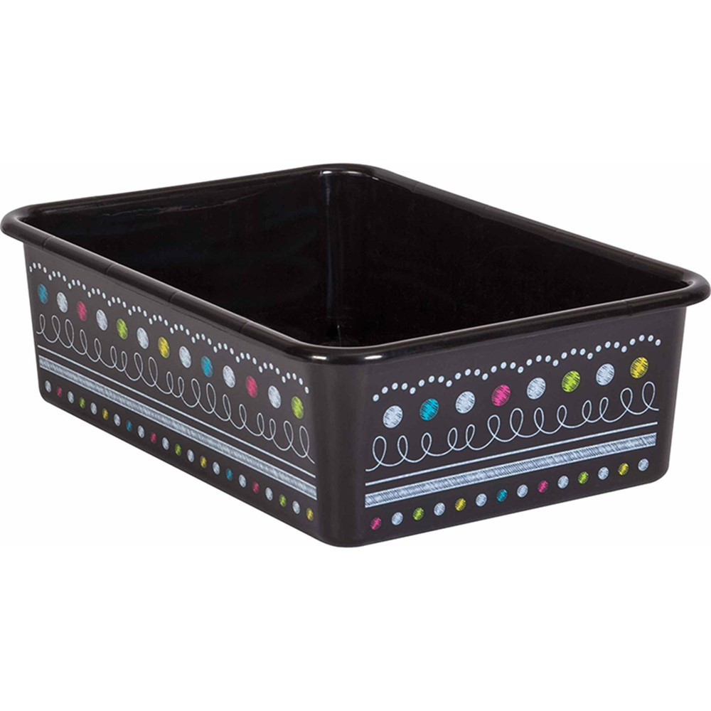 Chalkboard Brights Large Plastic Storage Bin - TCR20901 | Teacher Created Resources | Storage Containers