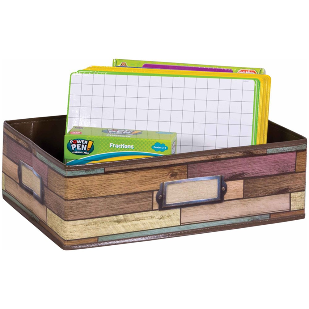 Reclaimed Wood Storage Bin - TCR20914 | Teacher Created Resources | Storage Containers