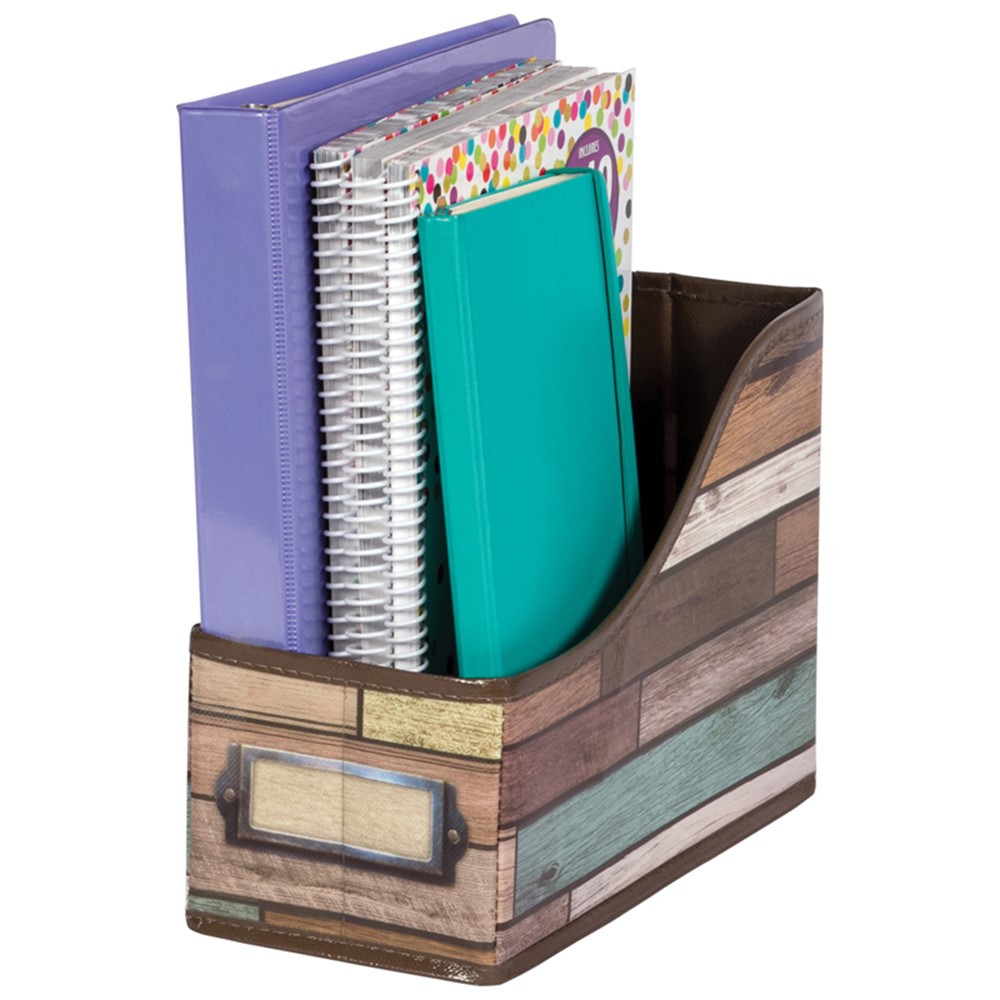 Reclaimed Wood Book Bin - TCR20969 | Teacher Created Resources | Storage Containers