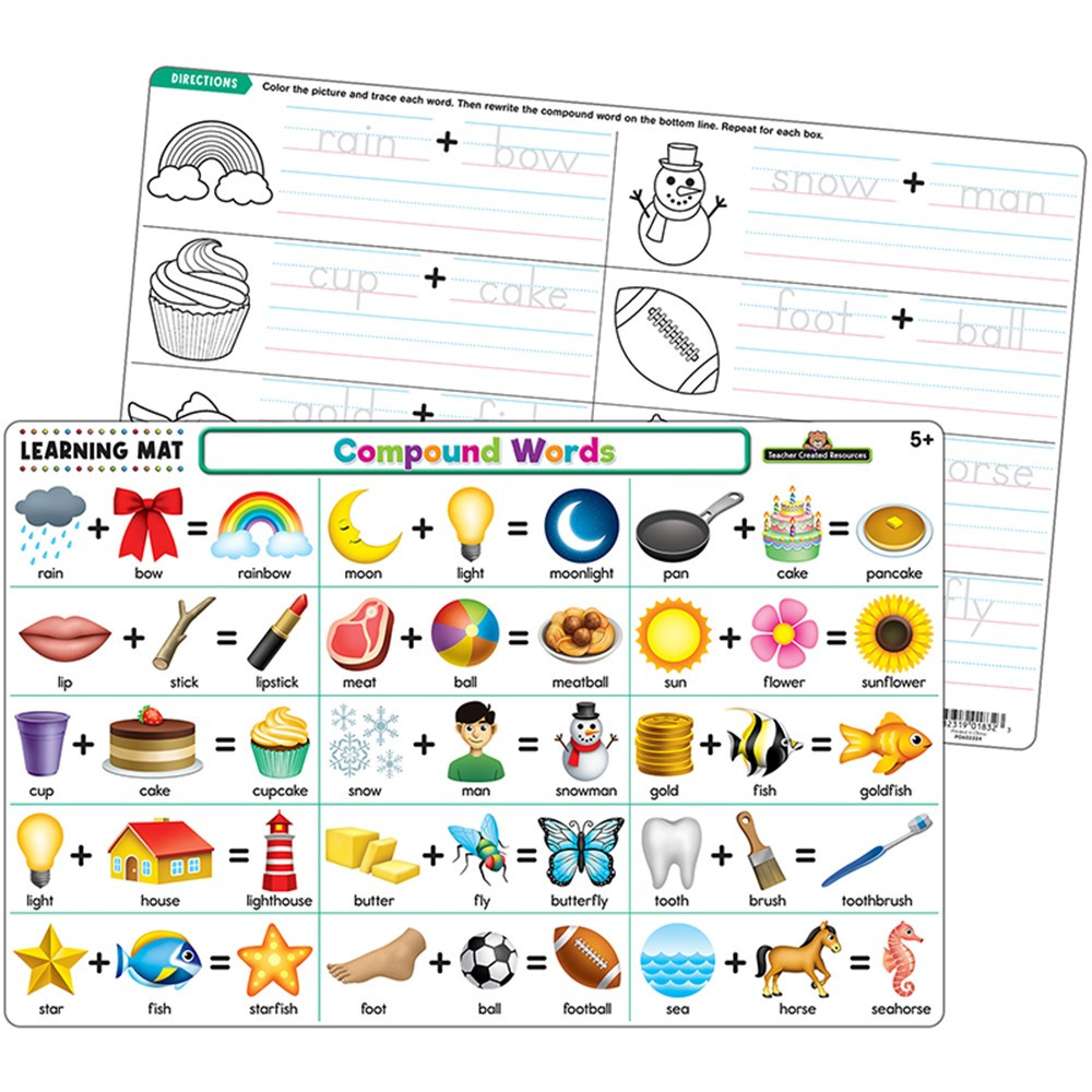 Compound Words Learning Mat - TCR21025 | Teacher Created Resources | Word Skills