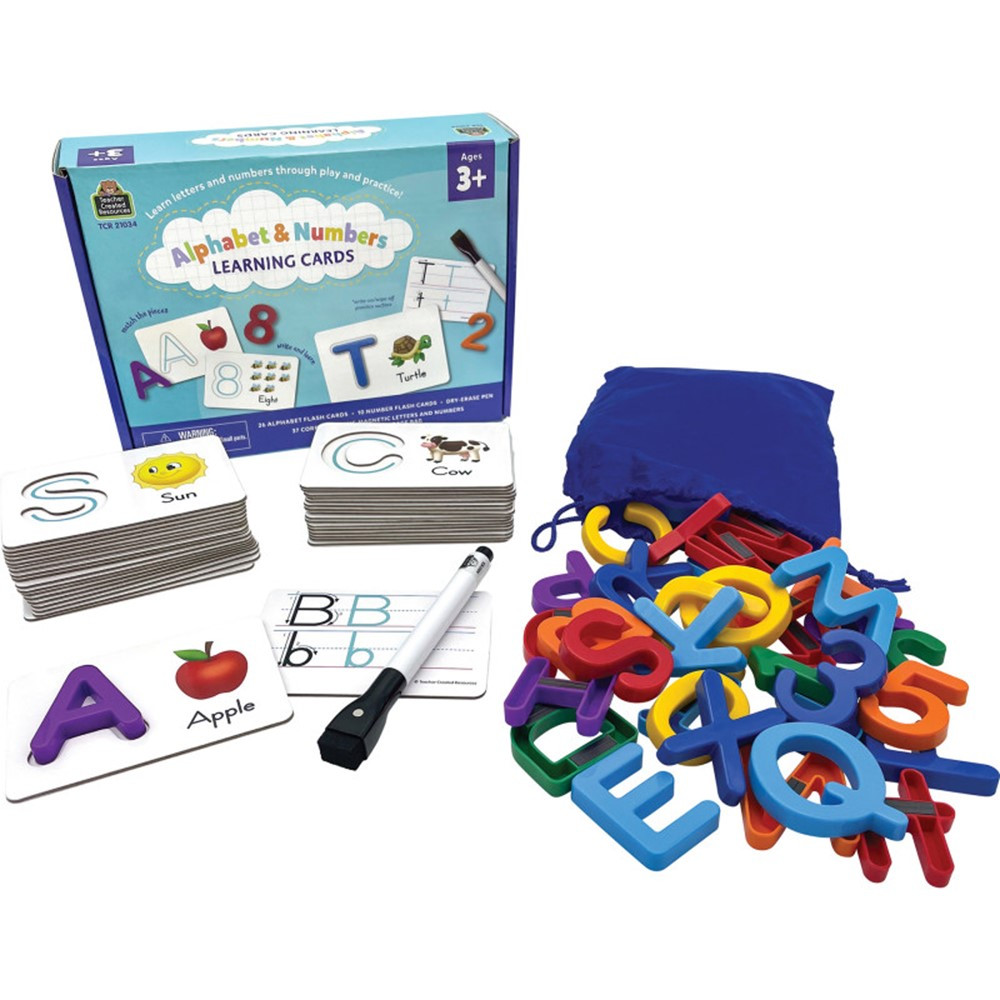 Alphabet & Numbers Learning Cards - TCR21034 | Teacher Created Resources | Language Arts