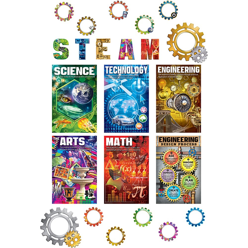 TCR2150 - Steam Bulletin Board in Classroom Theme