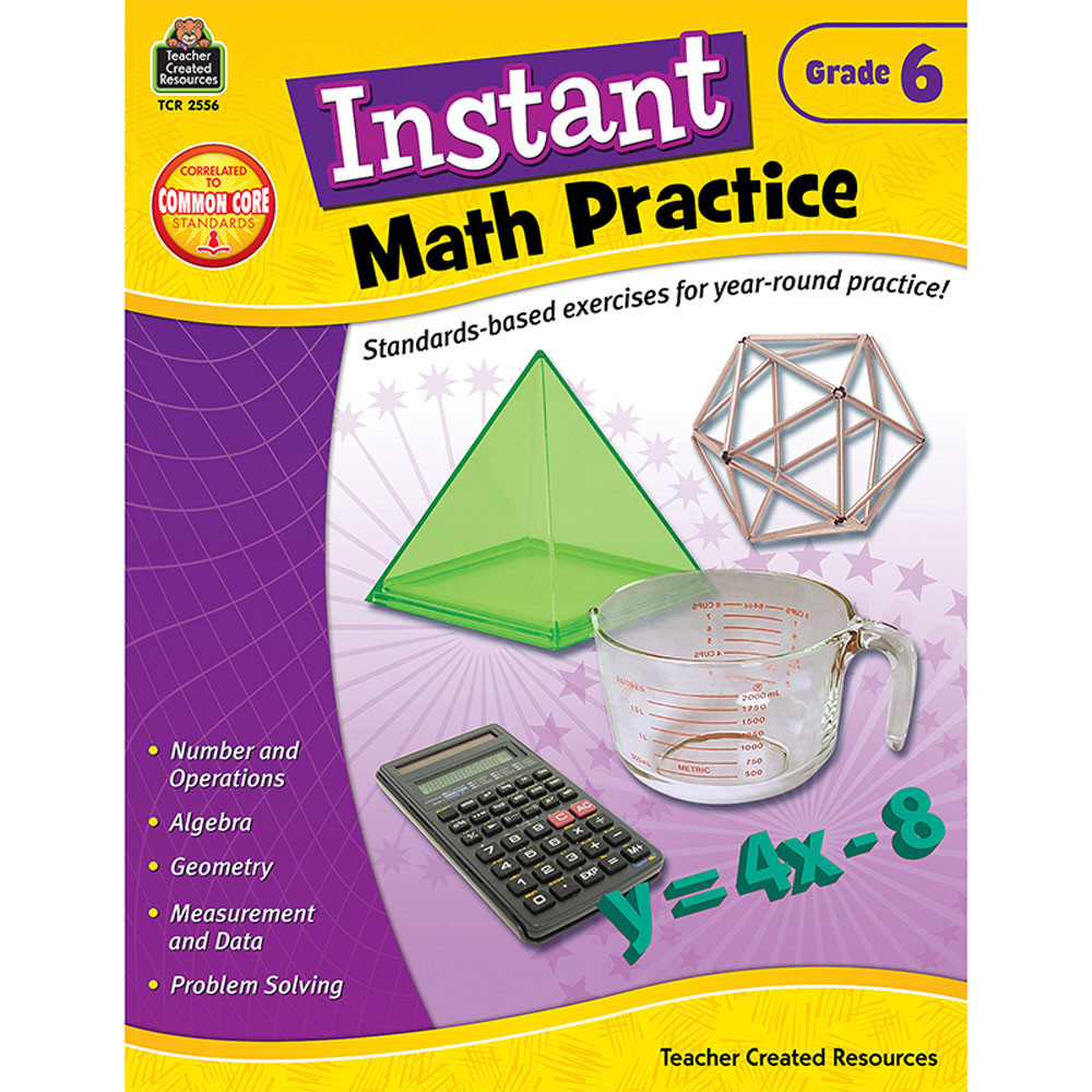 TCR2556 - Instant Math Practice Gr 6 in Activity Books