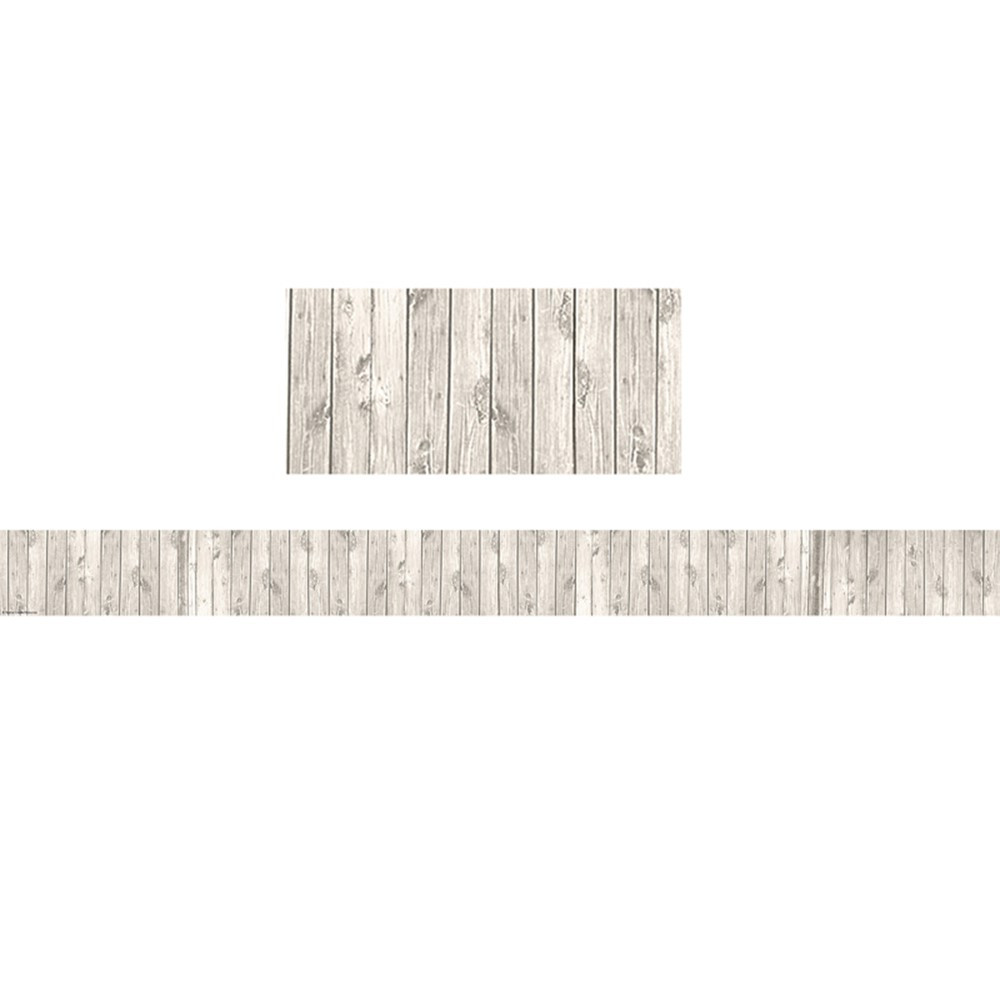 TCR3563 - Shabby Chic White Wood Border Trim Straight in Border/trimmer