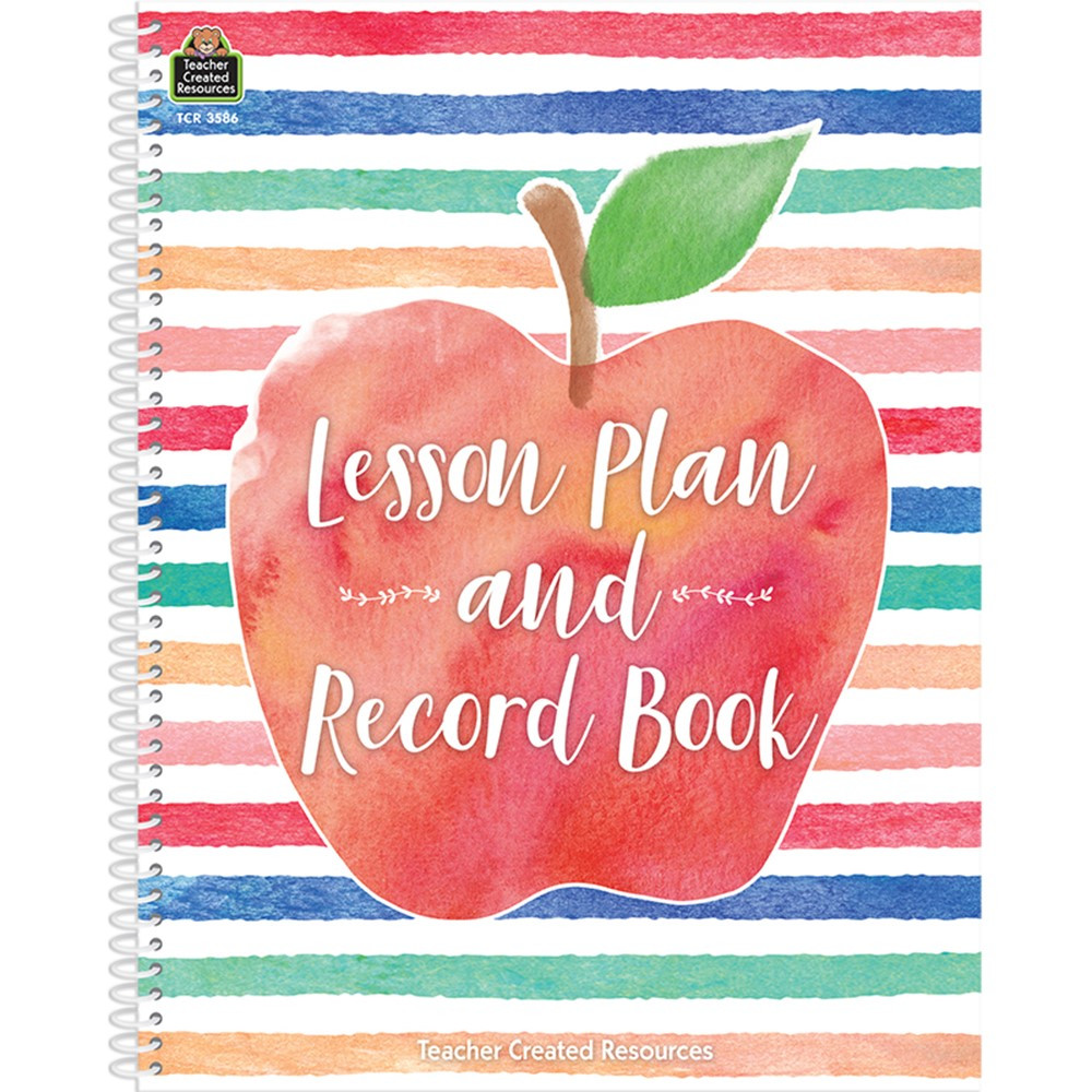 TCR3586 - Watercolor Lesson Plan Record Book in Plan & Record Books