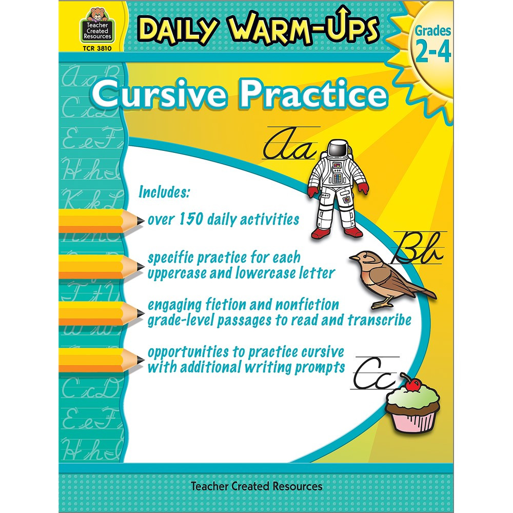 Daily Warm-Ups: Cursive Practice - TCR3810 | Teacher Created Resources | Book: Skill Development
