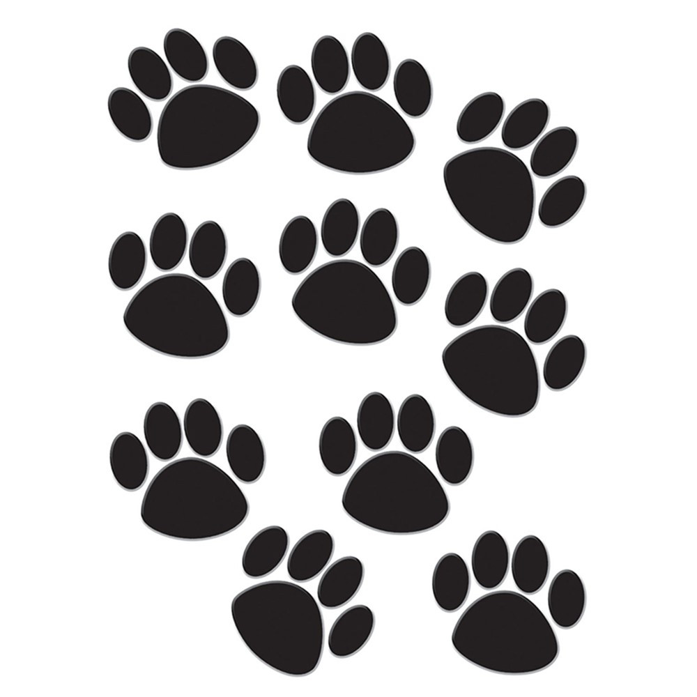 TCR4277 - Accents Black Paw Prints in Accents