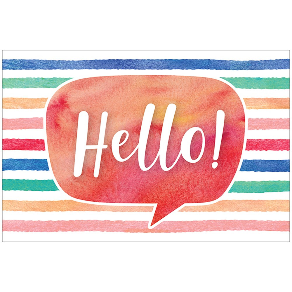 TCR4764 - Watercolor Hello Postcards in Postcards & Pads