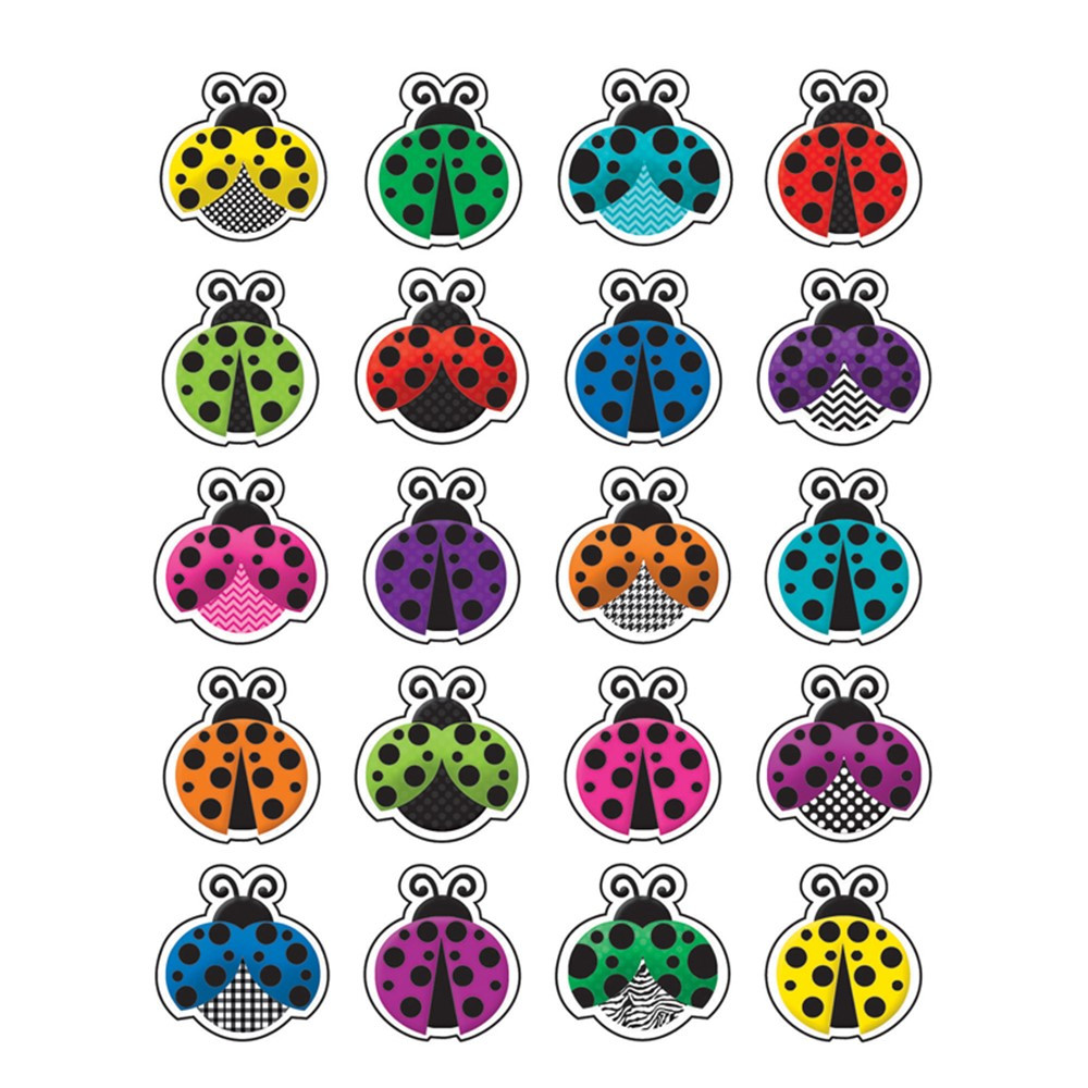 TCR5462 - Colorful Ladybugs Stickers in Stickers