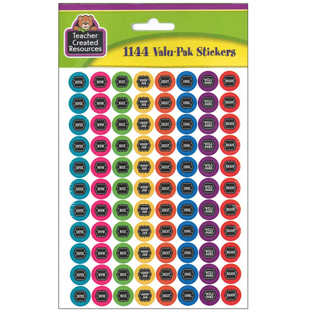 TCR5841 - Chalkboard Brights Mini Stickers Valu Pak in Stickers