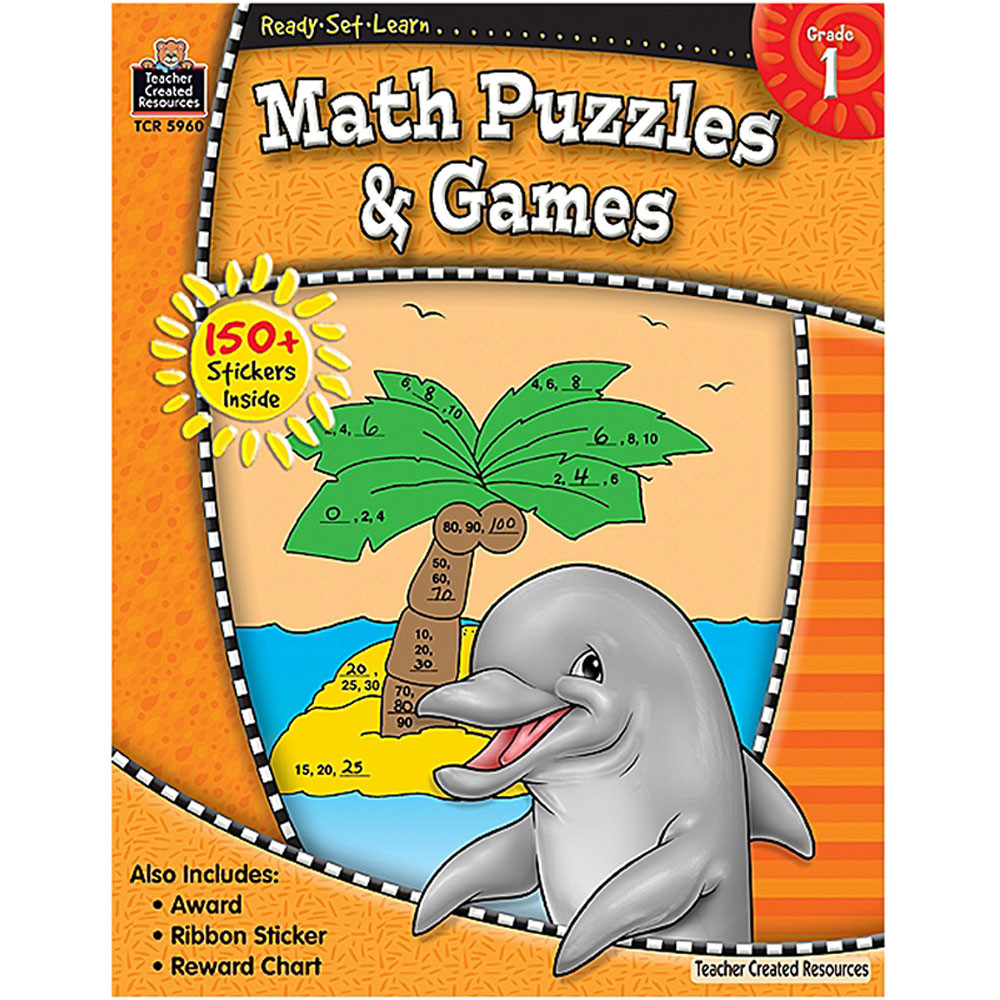 TCR5960 - Ready Set Lrn Math Puzzles & Games Gr 1 in Activity Books
