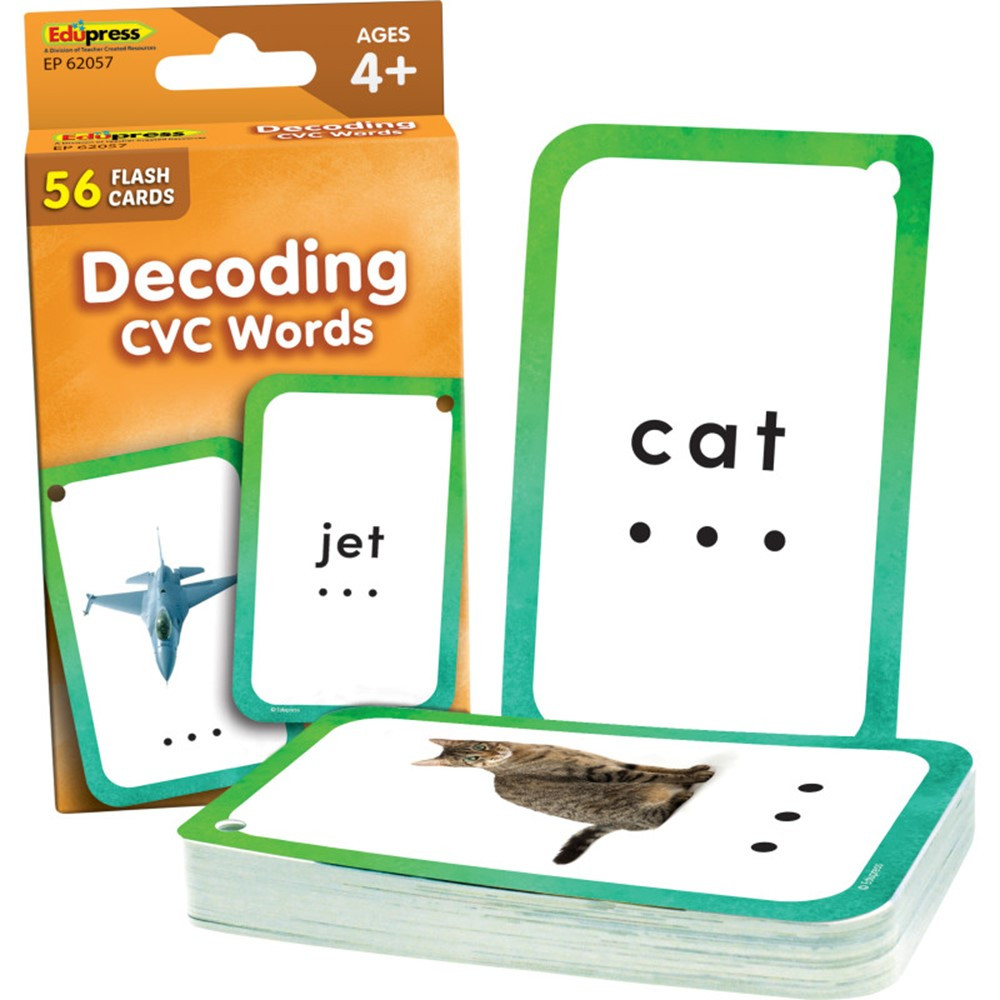 Decoding CVC Words Flash Cards - TCR62057 | Teacher Created Resources | Sight Words