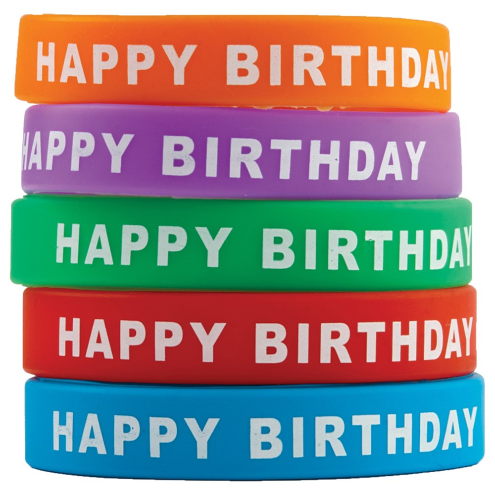 TCR6559 - Happy Birthday Wristbands in Novelty