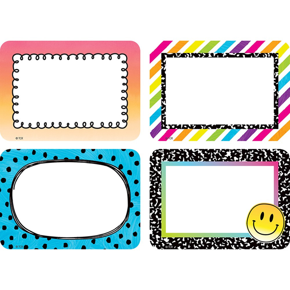Brights 4Ever Name Tags / Labels - Multi-Pack, Pack of 36 - TCR6935 | Teacher Created Resources | Name Tags