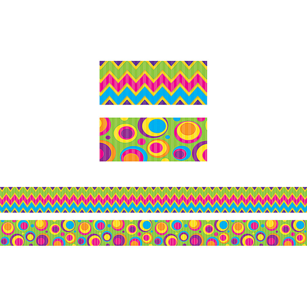 TCR73176 - Sassy Bubbles & Chevron Double Sided Borders in Border/trimmer