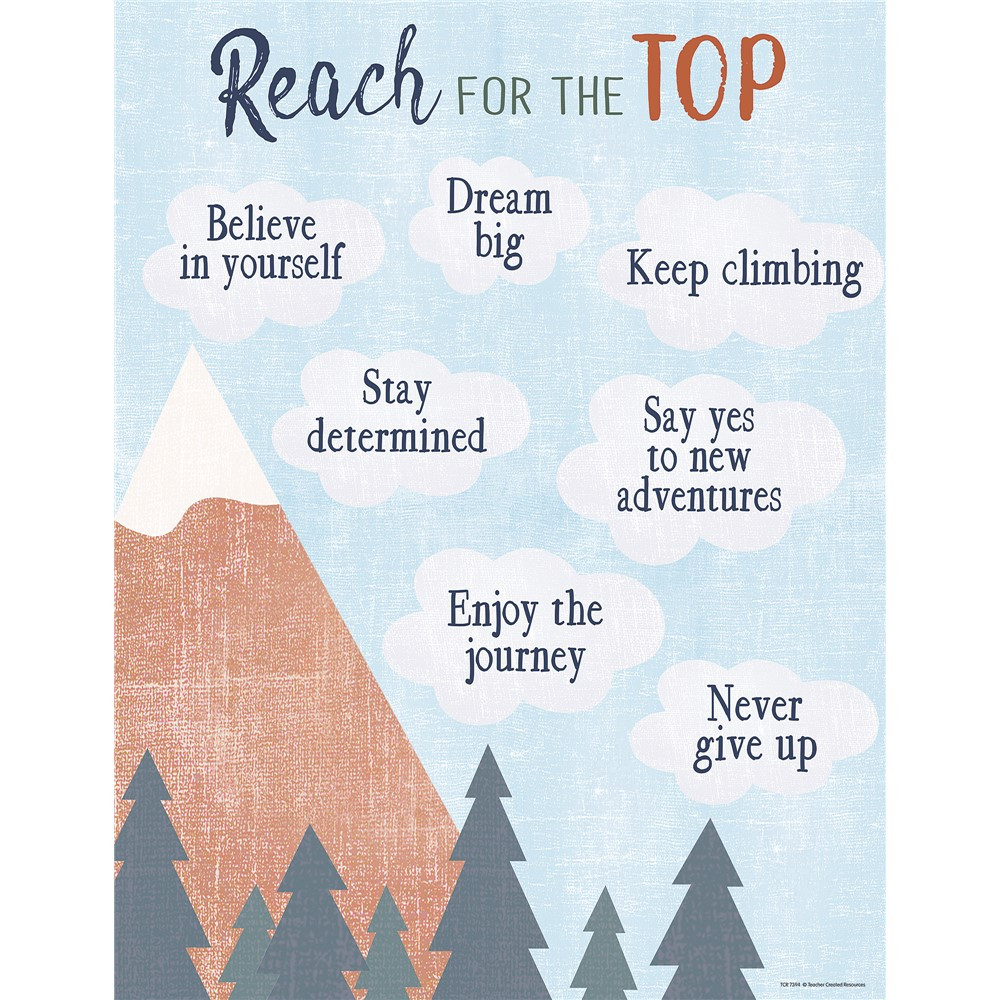 Moving Mountains Reach for the Top Chart - TCR7394 | Teacher Created Resources | Deco: Charts