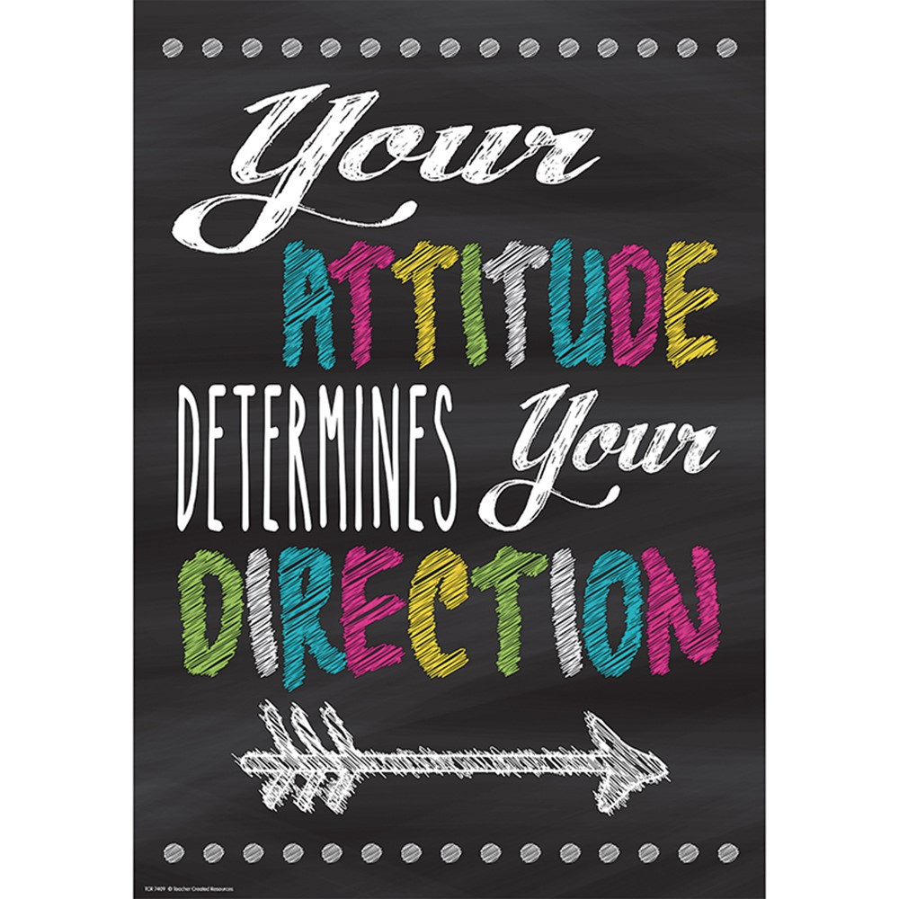 TCR7409 - Your Attitude Positive Poster in Inspirational