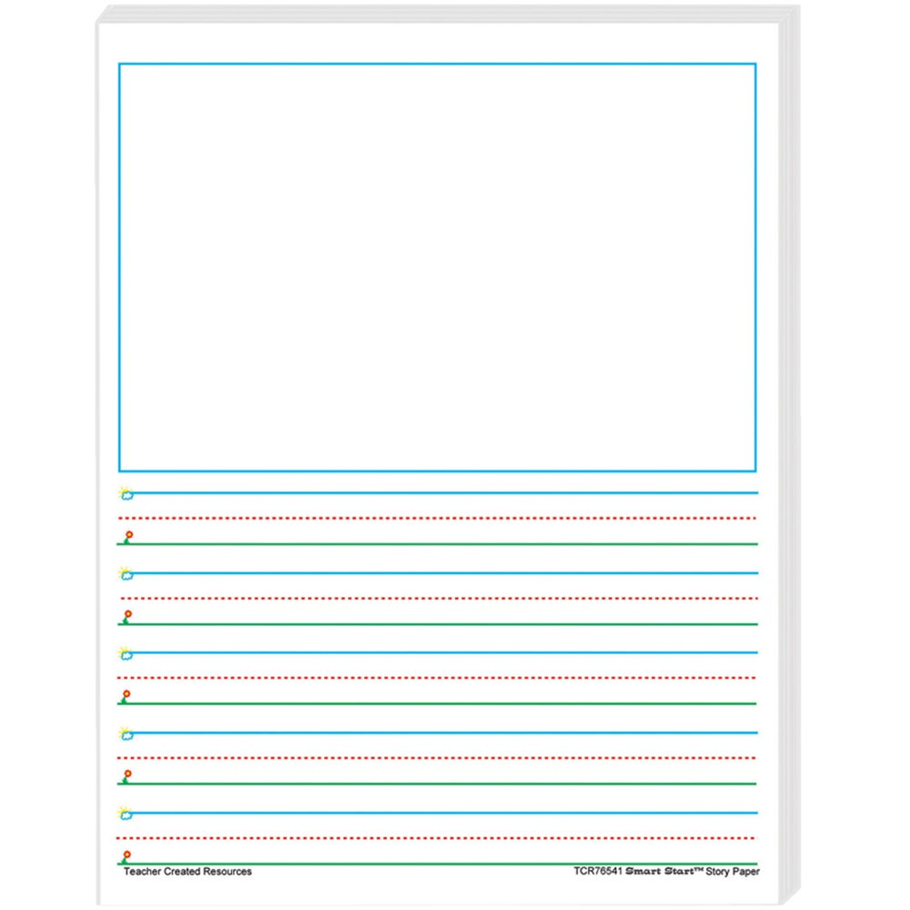 TCR76541 - Smart Start 1-2 Story Paper 100 Sheets in Handwriting Paper