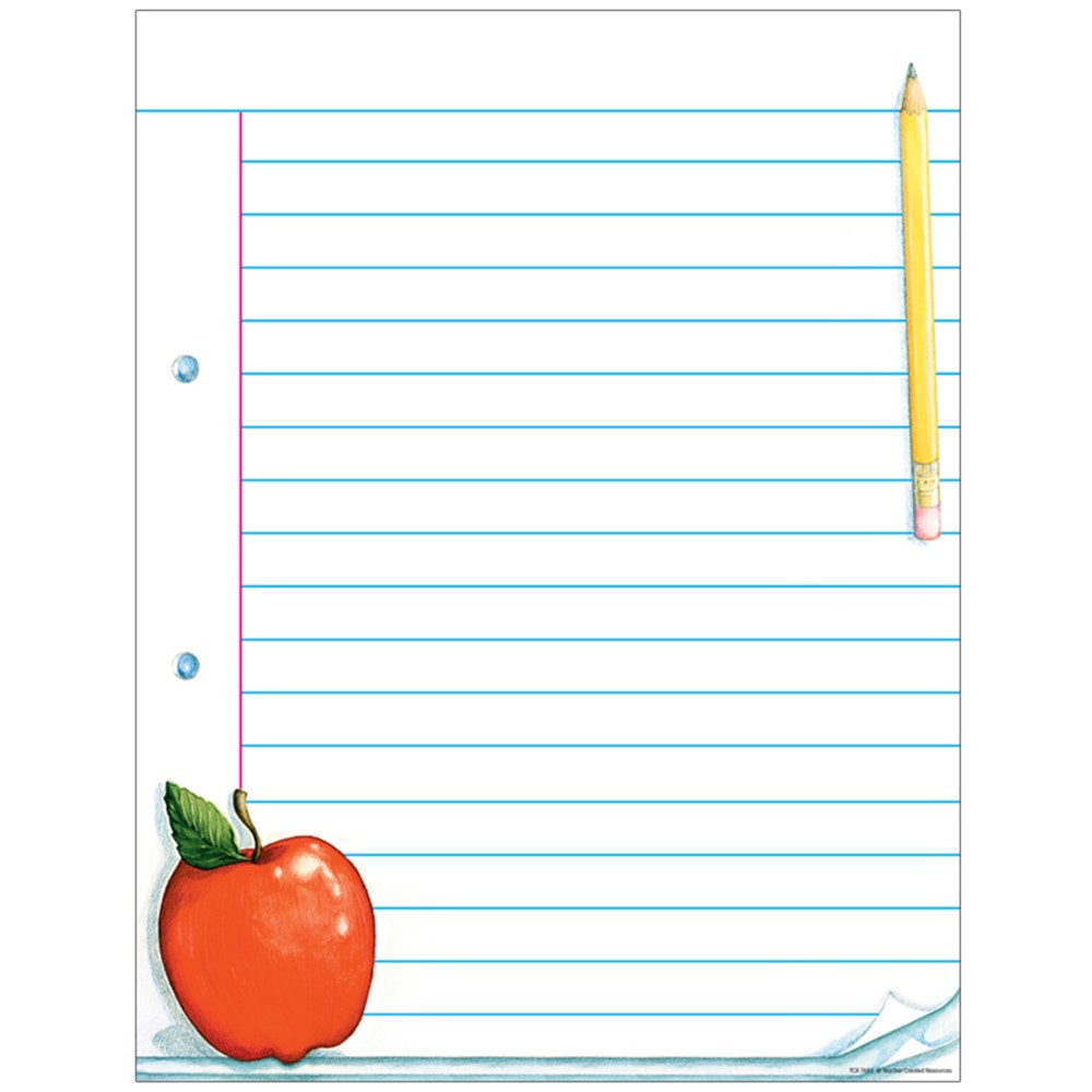 TCR7683 - Notepad Paper Chart in Classroom Theme