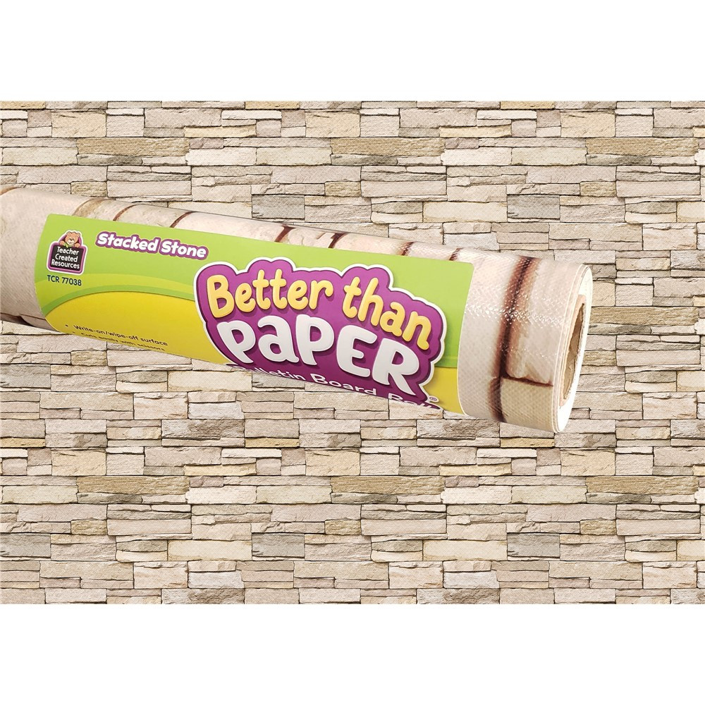 Stacked Stone Better Than Paper Bulletin Board Roll - TCR77038 | Teacher Created Resources | Deco: Bulletin Board Rolls, Better Than Paper