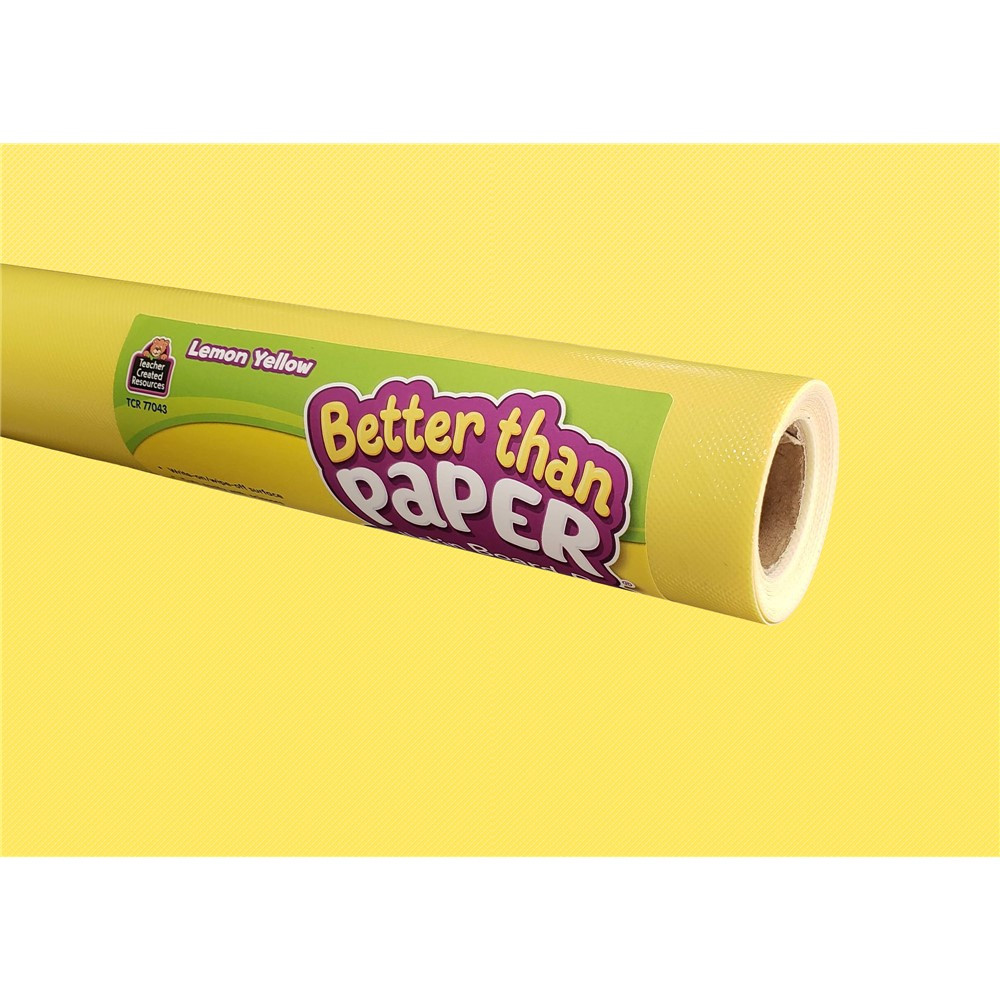 Lemon Yellow Better Than Paper Bulletin Board Roll - TCR77043 | Teacher Created Resources | Deco: Bulletin Board Rolls, Better Than Paper