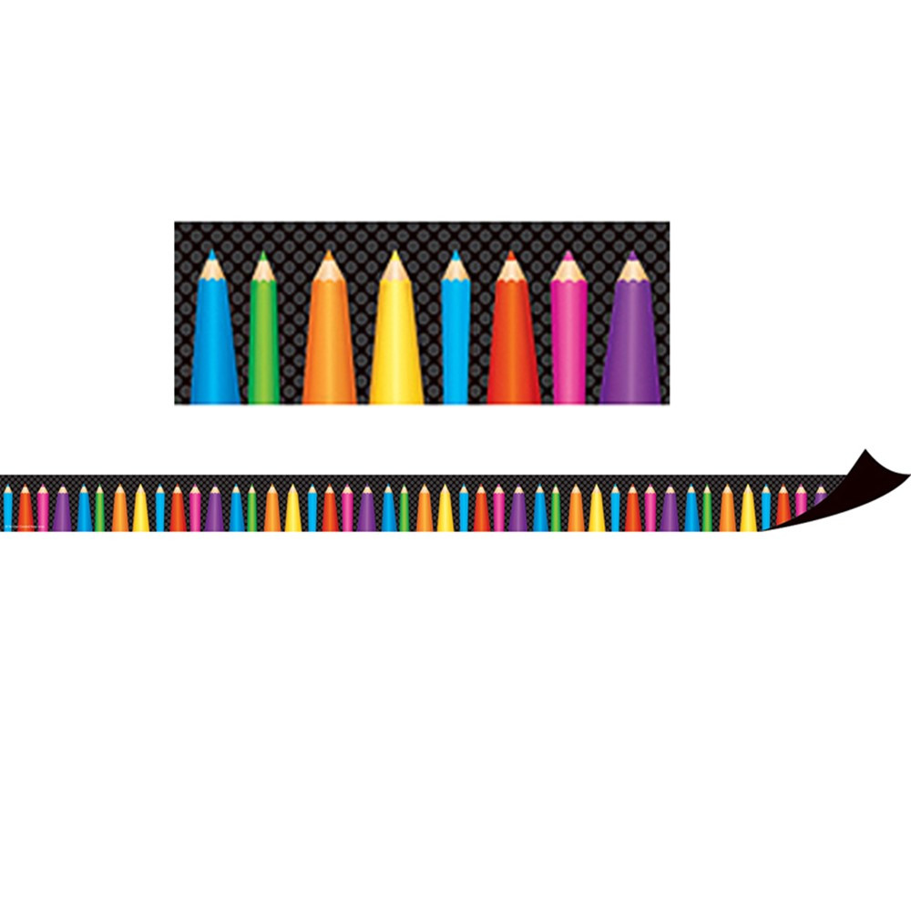 TCR77127 - Magnetic Borders Colored Pencils in Border/trimmer