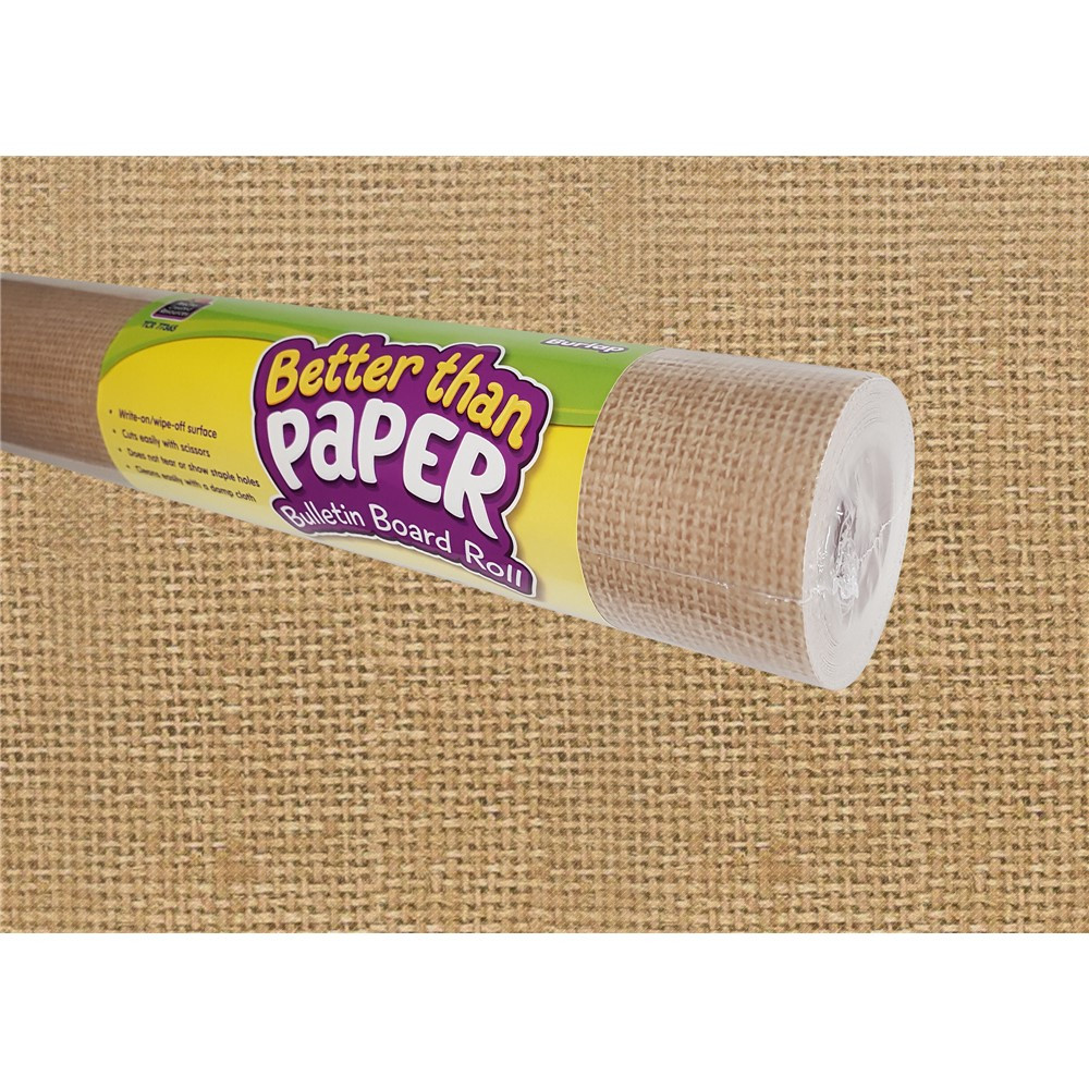Burlap Better Than Paper Bulletin Board Roll - TCR77365 | Teacher Created Resources | Deco: Bulletin Board Rolls, Better Than Paper