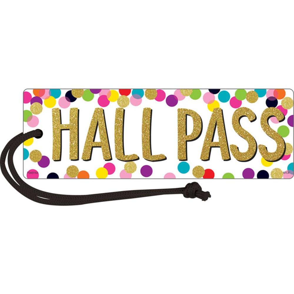 TCR77394 - Confetti Magnetic Hall Pass in Hall Passes