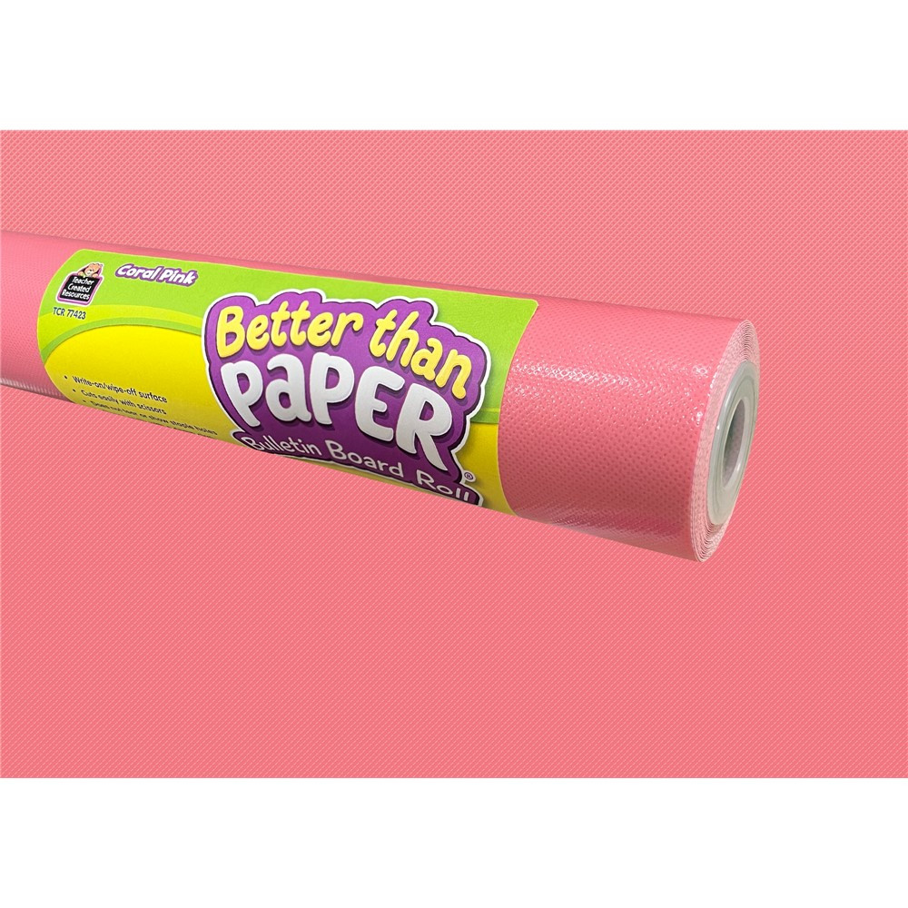 Coral Pink Better Than Paper Bulletin Board Roll - TCR77423 | Teacher Created Resources | Deco: Bulletin Board Rolls, Better Than Paper
