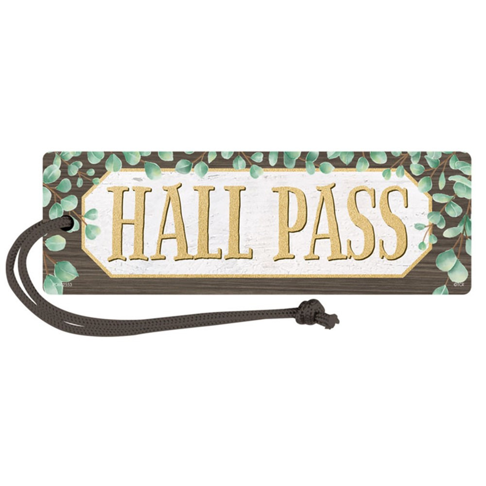 Eucalyptus Magnetic Hall Pass - TCR77473 | Teacher Created Resources | Hall Passes