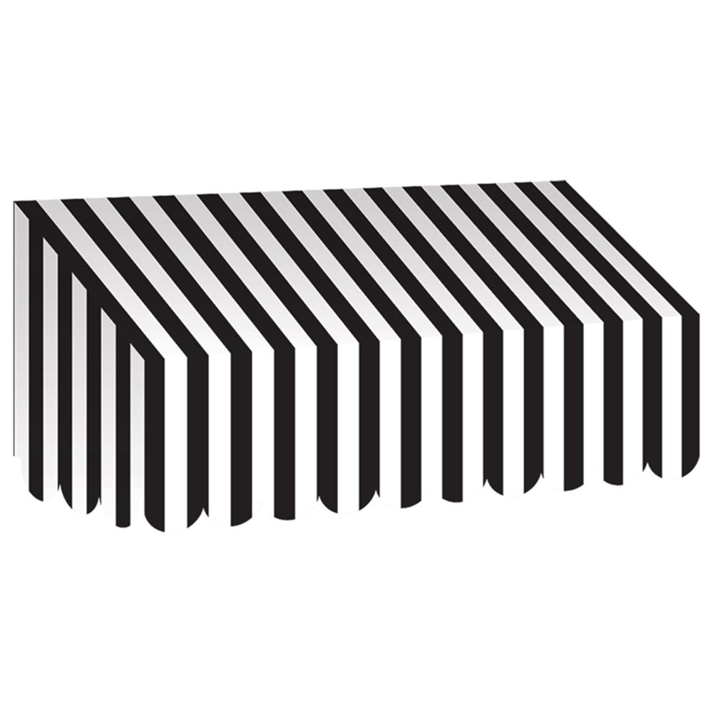 Black & White Stripes Awning - TCR77505 | Teacher Created Resources | Banners
