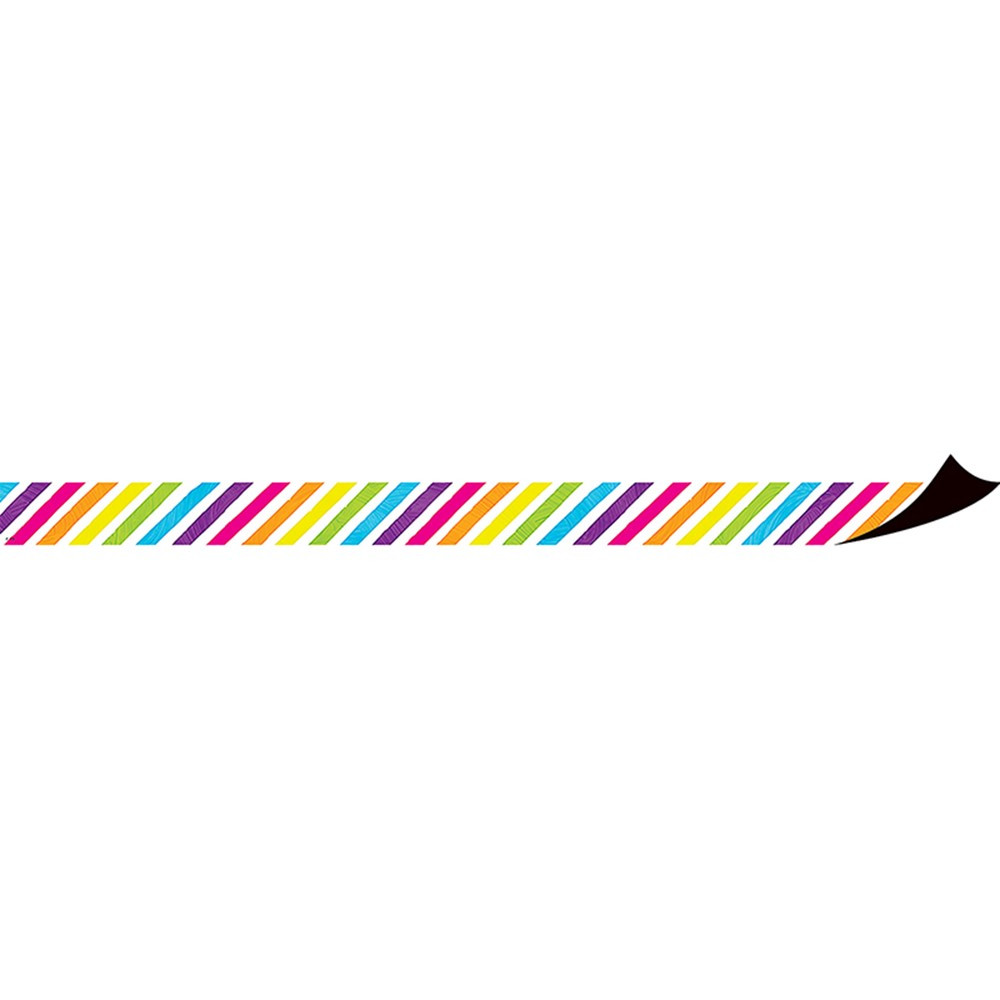 Brights 4Ever Stripes Magnetic Border, 24 Feet - TCR77573 | Teacher Created Resources | Border/Trimmer