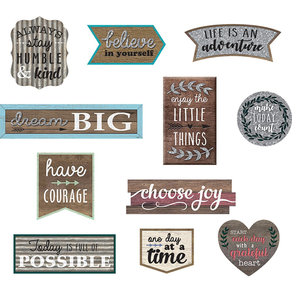 TCR77875 - Positive Sayings Accents Clingy Thingies in Accents