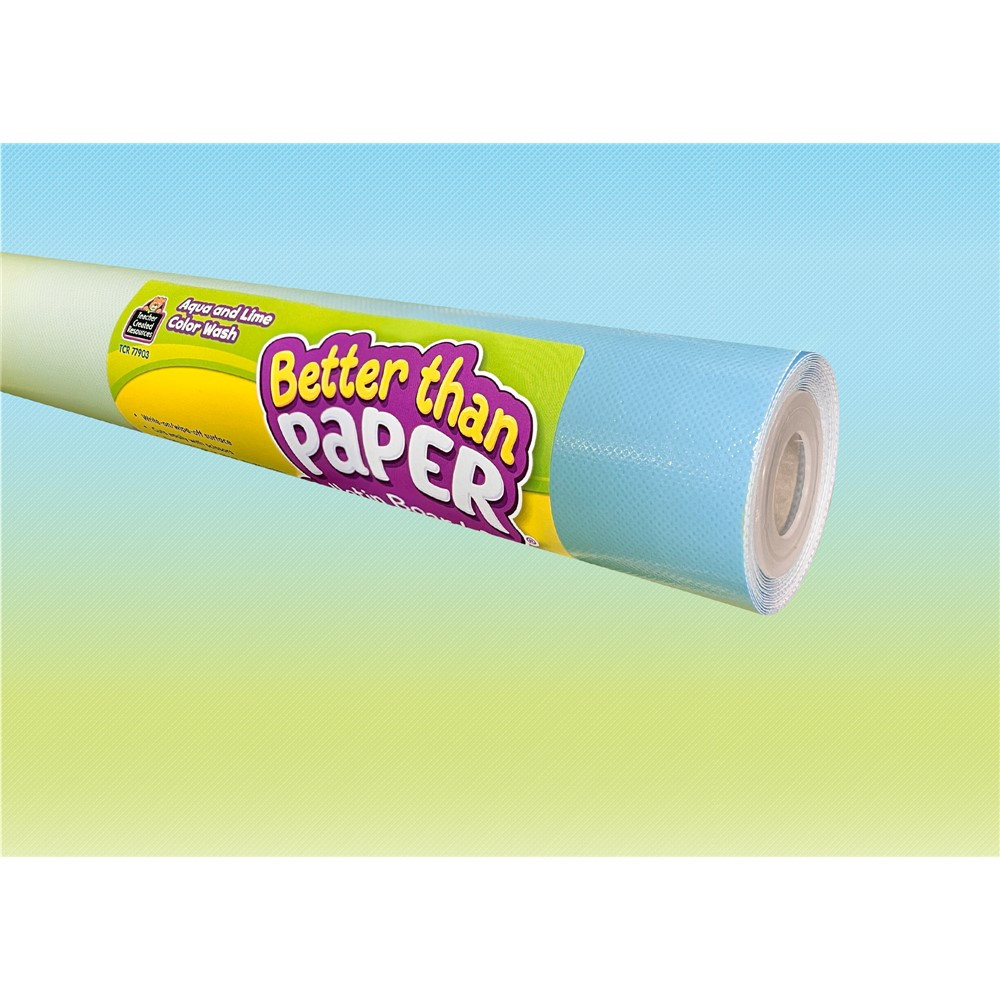 Aqua and Lime Color Wash Better Than Paper Bulletin Board Roll - TCR77903 | Teacher Created Resources | Deco: Bulletin Board Rolls, Better Than Paper