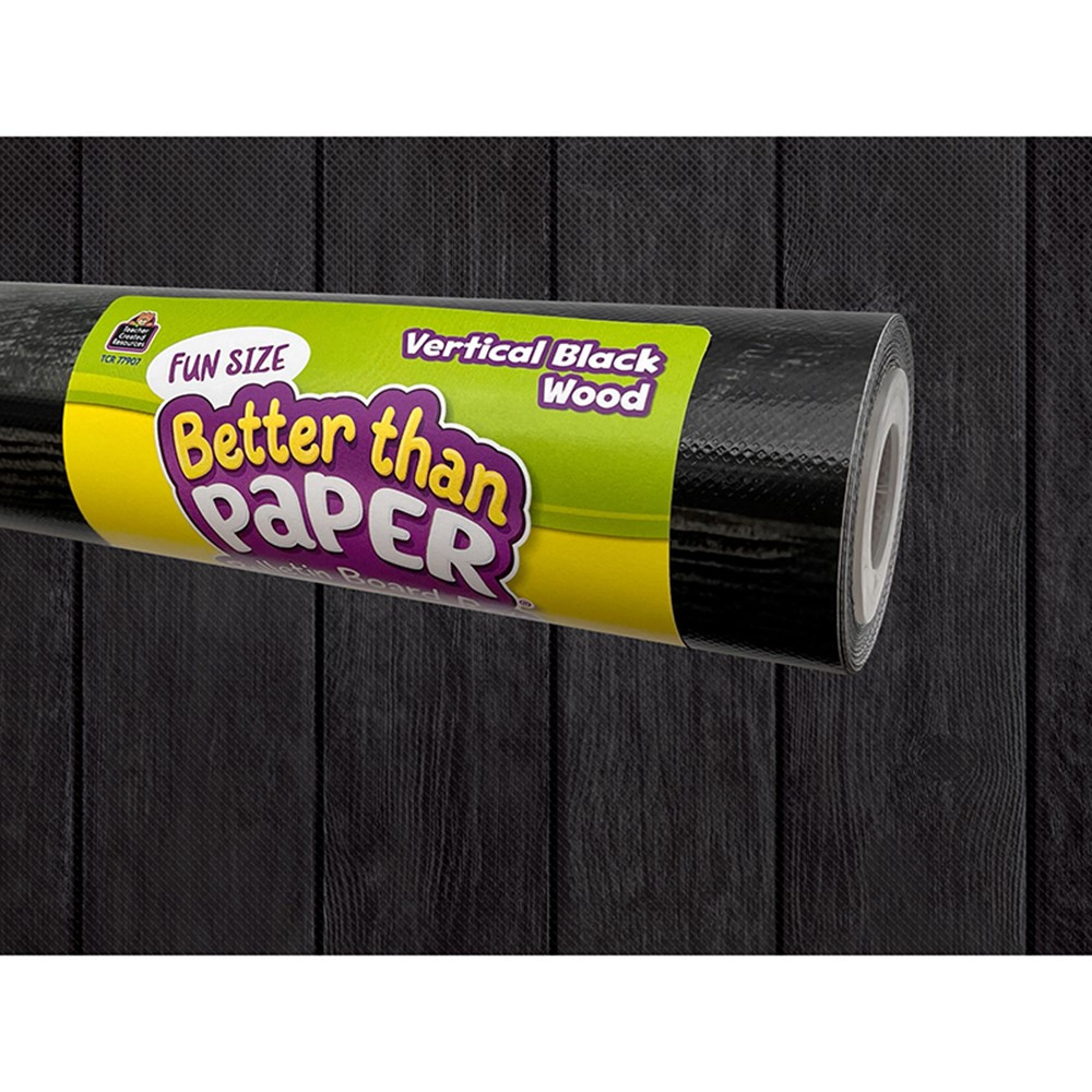 Fun Size Better Than Paper Bulletin Board Roll Vertical Black Wood - TCR77907 | Teacher Created Resources | Bulletin Board & Kraft Rolls