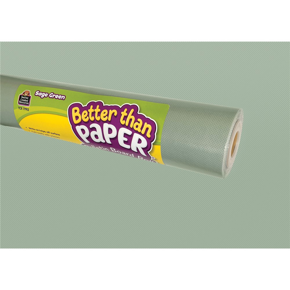 Sage Green Better Than Paper Bulletin Board Roll - TCR77912 | Teacher Created Resources | Deco: Bulletin Board Rolls, Better Than Paper
