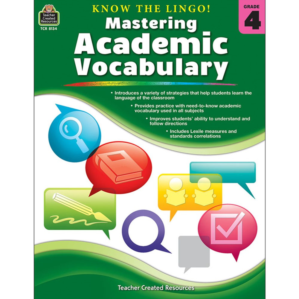 TCR8134 - Know The Lingo Gr 4 Mastering Academic Vocabulary in Vocabulary Skills
