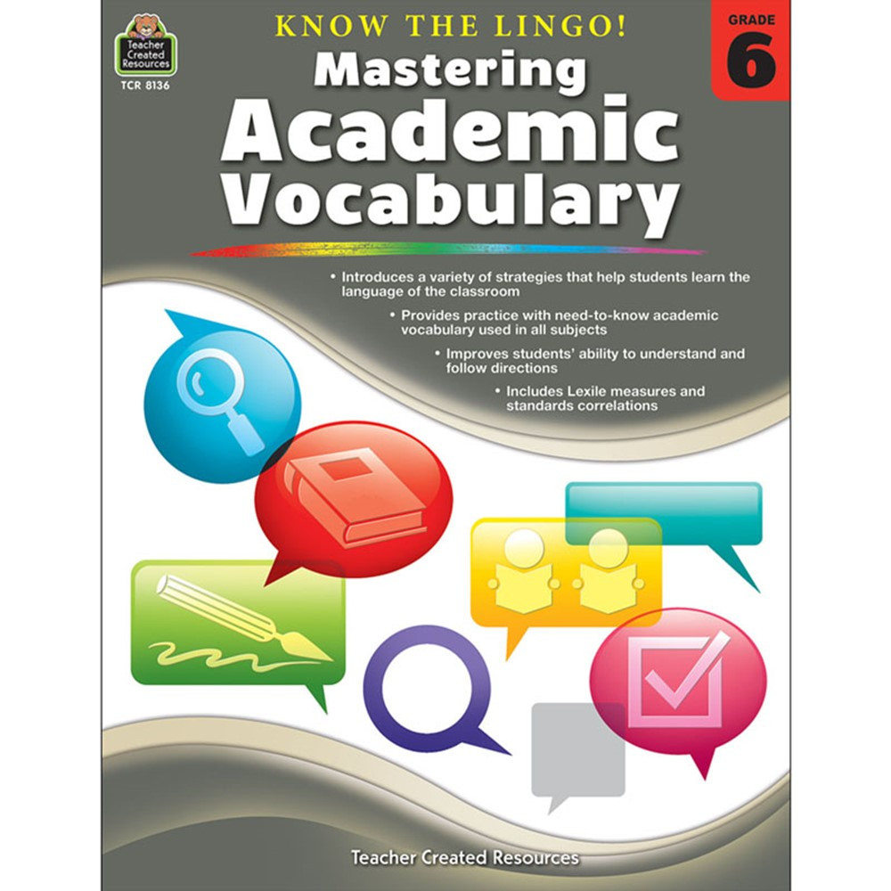 TCR8136 - Know The Lingo Gr 6 Mastering Academic Vocabulary in Vocabulary Skills