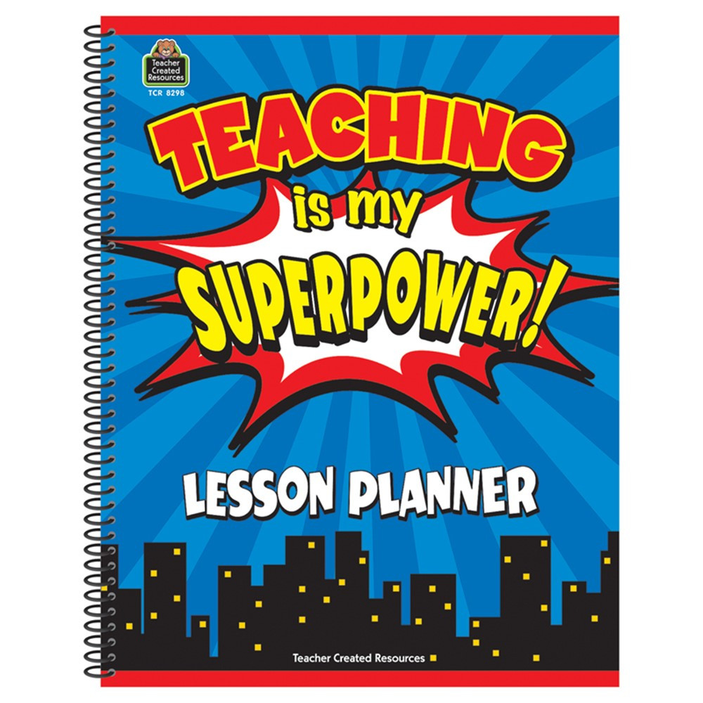 TCR8298 - Teaching Is My Superpower Lesson Planner in Plan & Record Books