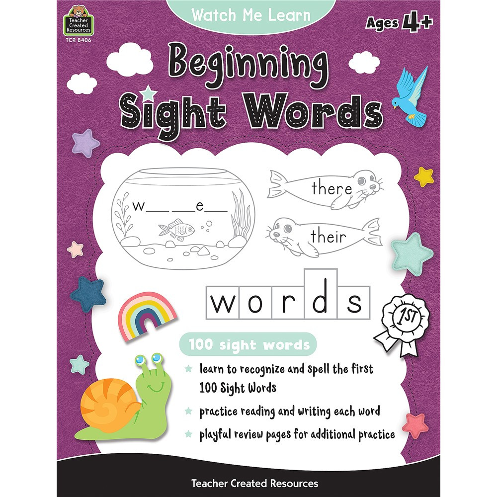 Watch Me Learn: Beginning Sight Words 1100 - TCR8406 | Teacher Created Resources | Book: Early Childhood