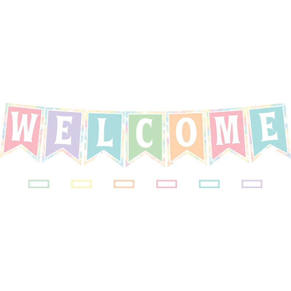Pastel Pop Pennants Welcome Bulletin Board Set - TCR8410 | Teacher Created Resources | Classroom Theme
