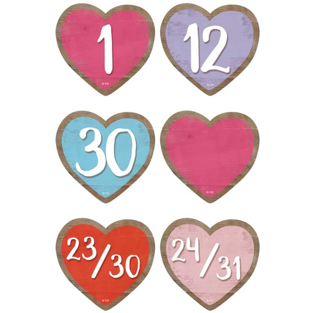 Home Sweet Classroom Hearts Calendar Days, Pack of 36 - TCR8550 | Teacher Created Resources | Calendars