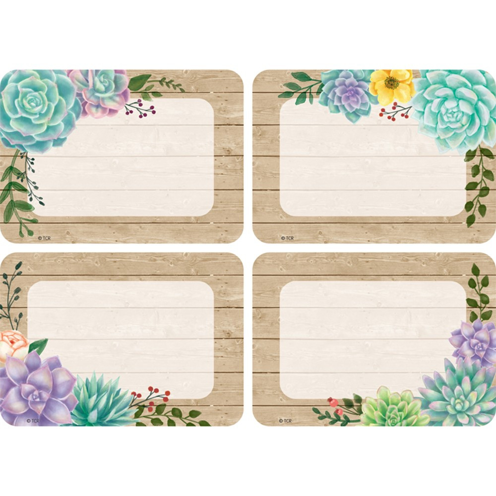 Rustic Bloom Name Tags/Labels, Multi-Pack - TCR8596 | Teacher Created Resources | Name Tags